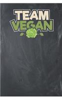 Team Vegan: Lined Journal Lined Notebook 6x9 110 Pages Ruled