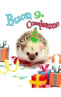 Buon 9° Compleanno: Carino Riccio Compleanno Libro che può essere Utilizzato come un Diario o Notebook. Meglio di un Biglietto di Compleanno!