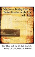 A Selection of Leading Cases on Various Branches of the Law