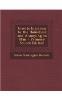 Insects Injurious to the Household and Annoying to Man - Primary Source Edition