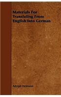 Materials For Translating From English Into German