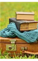 Vintage Leather Suitcase and Books Still Life Journal: 150 Page Lined Notebook/Diary