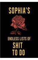 Sophia's Endless Lists of Shit to do