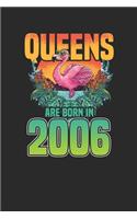 Queens Are Born In 2006: Graph Paper Journal (6" X 9" - 120 Pages/ 5 Squares per inch) for Birthday Gift Idea for Women