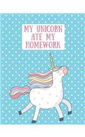 My Unicorn Ate My Homework Notebook