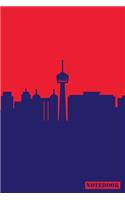 Notebook: San Antonio Texas Cityscape Diary Journal (Blue & Red)