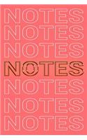 Notes: Living Coral & Gold Softcover Note Book Diary Lined Writing Journal Notebook Pocket Sized 200 Pages Note Books