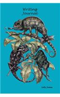 Writing Journal: Chameleon on Blue Writing Journal for Boys and Men