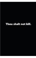 Religious Journal 5th Commandment Traditional Black White: (notebook, Diary, Blank Book)