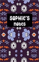 Sophie's Notes: Blue and White Personalised College Ruled Notebook