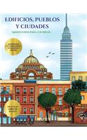 Mindfulness para colorear (Edificios, pueblos y ciudades): Este libro contiene 48 láminas para colorear que se pueden usar para pintarlas, enmarcarlas y / o meditar con ellas. Puede fotocopiarse, imprimirse 