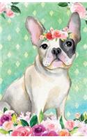 Bullet Journal for Dog Lovers French Bulldog in Flowers: Graph Design - 162 Numbered Pages with 150 Graph Style Grid Pages, 6 Index Pages and 2 Key Pages in Easy to Carry 5.5 X 8.5 Size