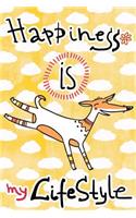 Bullet Journal Notebook for Dog Lovers, Happiness Is My Lifestyle Stripey Dog 5: Graph Design - 162 Numbered Pages with 150 Graph Style Grid Pages, 6 Index Pages and 2 Key Pages for Journaling, Writing, Planning and Doodling, for