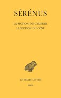 Serenus, La Section Du Cylindre. La Section Du Cone