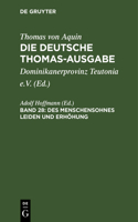 Des Menschensohnes Leiden Und Erhöhung