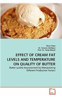 Effect of Cream Fat Levels and Temperature on Quality of Butter