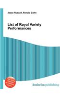 List of Royal Variety Performances