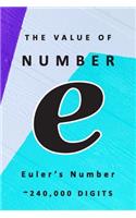 The Value of Number e Euler's Number 240,000 Digits