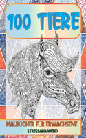 Malbücher für Erwachsene - Stressabbauend - 100 Tiere
