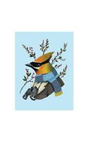 Berkley Bestiary Winter Waxwing Large Embellished Notecards