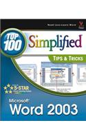 Word 2003: Top 100 Simplified Tips & Tricks (Visual Read Less, Learn More)