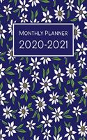 Monthly Planner 2020-2021: Two Year Monthly Calendar Planner 24 Months from Jan 2020 to Dec 2021