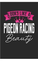 Looks Like a Pigeon Racing Beauty: 6x9 inches dotgrid notebook, 120 Pages, Composition Book and Journal, perfect gift idea for girls like your daughter, sister or girlfriend who loves