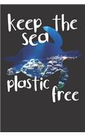 Notebook: Turtle Turtoise Water Keep The Sea Plastic Free Environment Dot Grid 6x9 120 Pages Journal