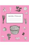 Garden Planner: 140 Paged Large Garden Organizer / Log Book 8" x 10" With White Paper, Great For Monitoring & Recording All Your Plants & Vegetables - v13 Pale Pink