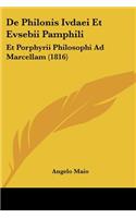 De Philonis Ivdaei Et Evsebii Pamphili