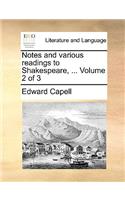 Notes and various readings to Shakespeare, ... Volume 2 of 3