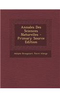 Annales Des Sciences Naturelles
