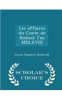 Les Affaires Du Conte de Boduel