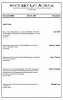 Southern Law Journal, Vol. XXIX, No. 1, Spring 2019