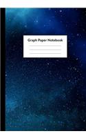 Graph Paper Notebook: 5 x 5 squares per inch, Quad Ruled - 7 x 10 - Deep Space Blue Star Systems - Math and Science Composition Notebook for for Children, Kids, Girls, Te