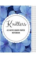 Knitter`s Graph Paper Notebook: Knitting Graph Paper Journal 4:5 Ratio /100 pages /8.5 x 11 inches