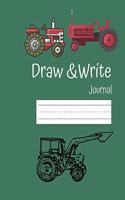 DRAW and WRITE Journal: Trains Draw and Write Journal: Grades K-2: Primary Composition Half Page Lined Paper with Drawing Space (8.5" x 11" Notebook), Learn To Write and Dr