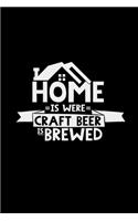 Home is were craft beer is brewed: 6x9 Craft Beer - dotgrid - dot grid paper - notebook - notes