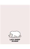 lazy sheep sketchbook: Lazy sheep on pink cover (8.5 x 11) inches 110 pages, Blank Unlined Paper for Sketching, Drawing, Whiting, Journaling & Doodling(5 Lazy Sheep on Pink Sketchbook)