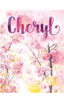 Cheryl: Personalized Journal - A Pink Cherry Blossom Diary