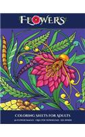 Coloring Sheets for Adults (Flowers): Advanced coloring (colouring) books for adults with 30 coloring pages: Flowers (Adult colouring (coloring) books)