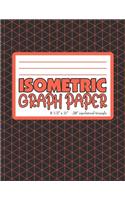 Isometric Graph Paper: Notebook .28" Equilateral Triangles Living Coral(12 Ig 8.5" X 11" 100pages)