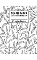 Graph Paper Notebook (Compostion Notebook): 1/2 Inches Square - Botanical Leaf Cover - 8.5"x11" (Softback): Graph Paper Notebook