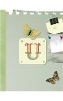 Monogrammed U Dot Grid Bullet Journal: 8.5" x 11" Soft Matte Cover 150 pages(Letter U Monogram Bullet Diary)