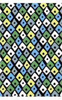 Journal Notebook Colorful Diamonds 5: 110 Page Plain Blank Journal For Drawing, Writing, Doodling In Portable 6 x 9 Size.(65 Wordworthy Series Unlined)