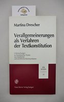 Verallgemeinerungen ALS Verfahren Der Textkonstitution