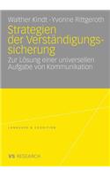 Strategien Der Verständigungssicherung