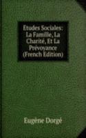 Etudes Sociales: La Famille, La Charite, Et La Prevoyance (French Edition)