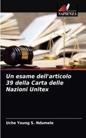 esame dell'articolo 39 della Carta delle Nazioni Unitex