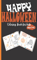 Happy Halloween: Halloween colouring book for children from 3 to 5 years old - 20 cute illustrations for children - Large format (21,6x27,9 cm) - 40 pages